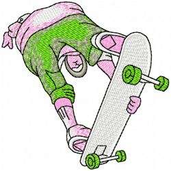 Skateboard Embroidery Design 9 Skateboard Embroidery Design 9